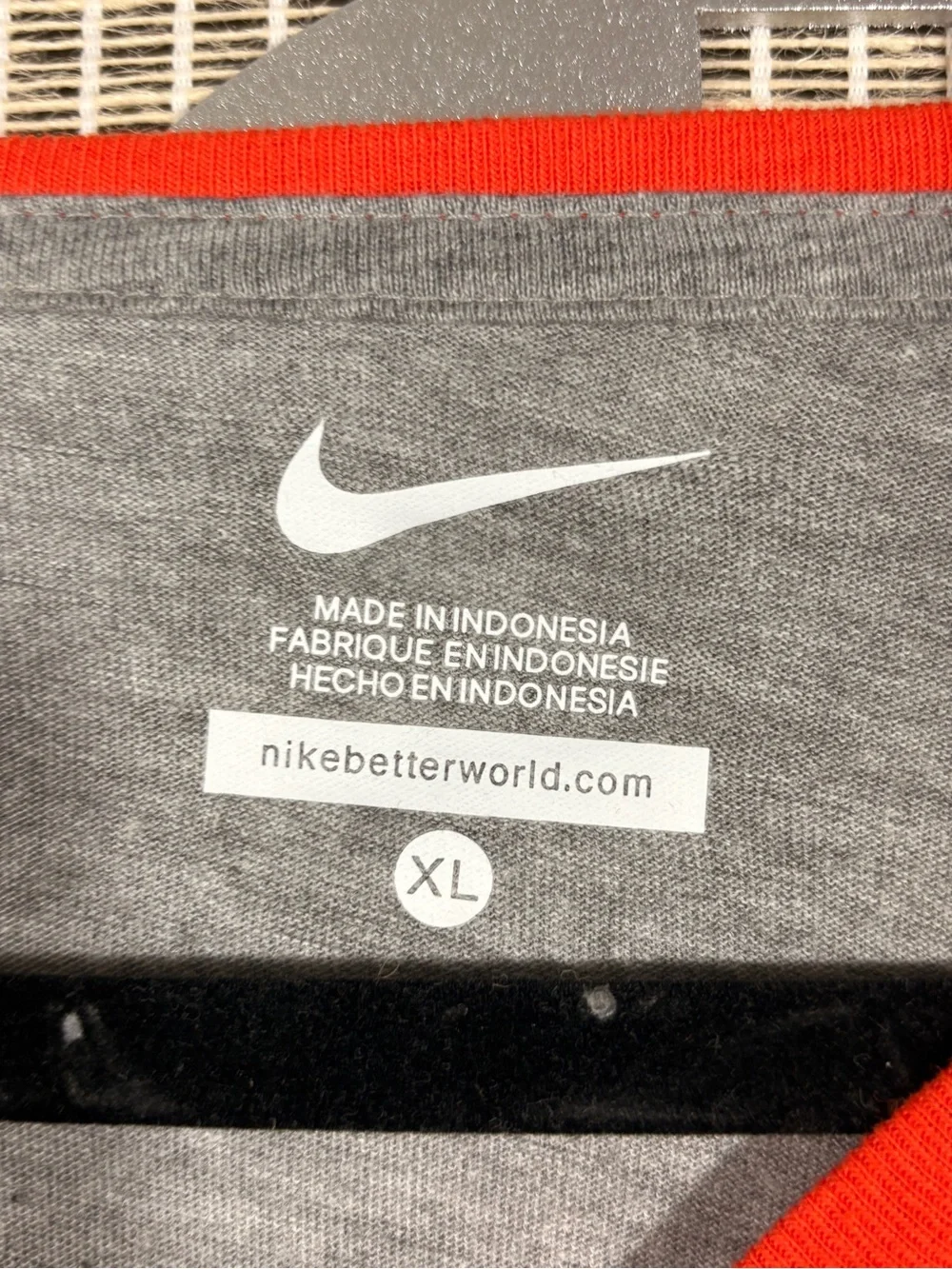 Nike Gray, Black & Red OSU Cowboys Raglan Long Sleeve Tee